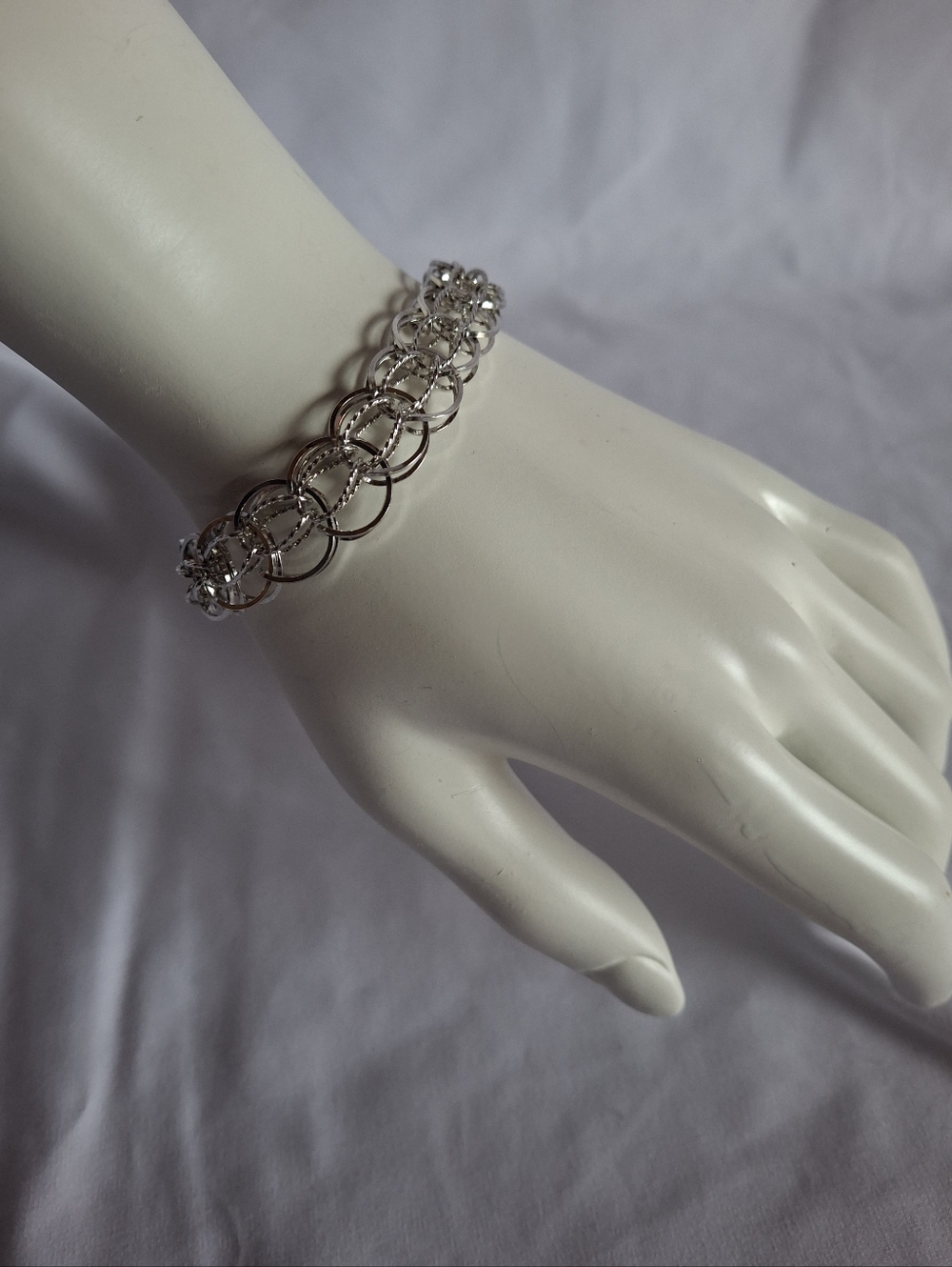 Vintage Sterling Silver Charm Bracelet Without Charms 7"